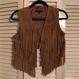 Suede Fringe Vest